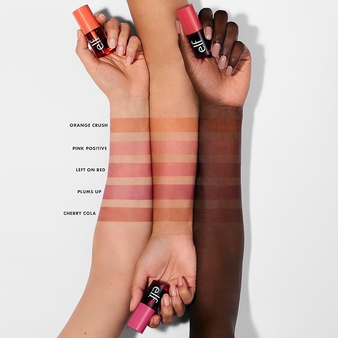 e.l.f. Sheer For It Blush Tint, Multi-Use, Long-Lasting Lip & Cheek Makeup, Creates A Natural Flush Finish, Vegan & Cruelty-Free, Cherry Cola