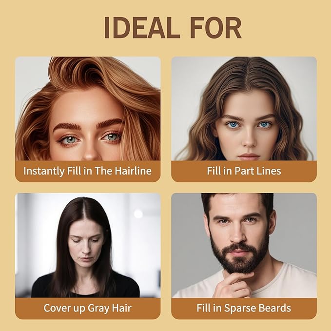 Hairline Powder (Light Cafe) - Hair Root Dye, Hair Color Shadow, Thin Hair Touch-Up Powder, 4g