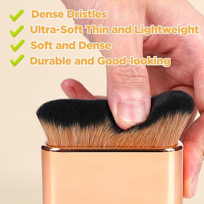 Self Tanner Brush Body Makeup Brush for Flawless Leg Makeup, Kabuki Foundation Makeup Brush for Face Body, Full Coverage Tanning Blend Applicator for Self Tanner, Bronzer Lotion Tan Mousse Vegan case