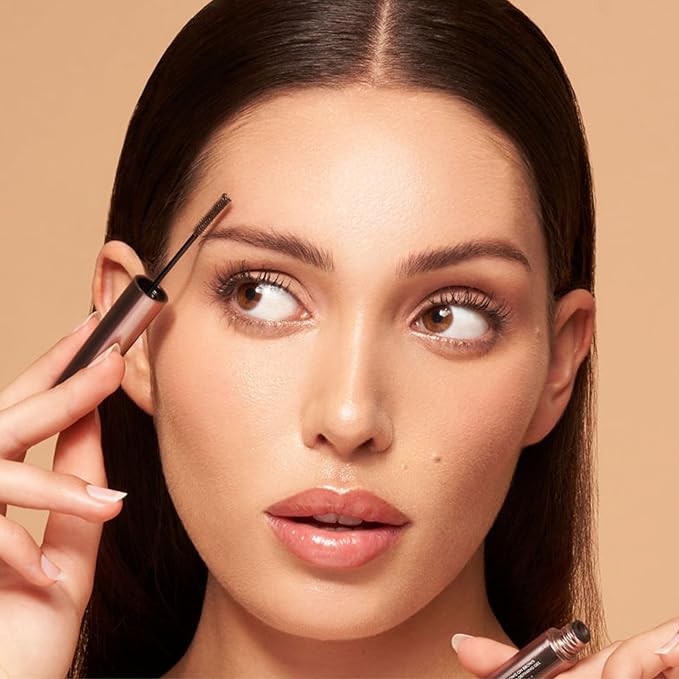 YENSA Brows On Brows Super Defining Tinted Eyebrow Gel - Long-Wear Shaping Eye Brow Gel with Superfoods for Color & Thickness - Combs, Shapes & Locks Eyebrows into Place - Brown (0.17 oz)