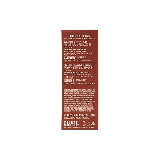 Milani Cheek Kiss Liquid Blush Makeup, Lightweight, Blendable & Buildable for Radiant Flushed Cheeks, Skin-Loving Formula - New Wine Glow