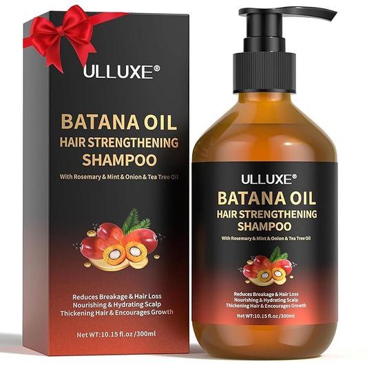 Batana Oil Hair Growth Shampoo, Strengthening Regrowth Shampoo for Men & Women with Thinning Hair & Hair Loss, Infused Rosemary, Mint Oil Nourishes Scalp, Sulfate Free for All Hair Types, 10.15 fl.oz