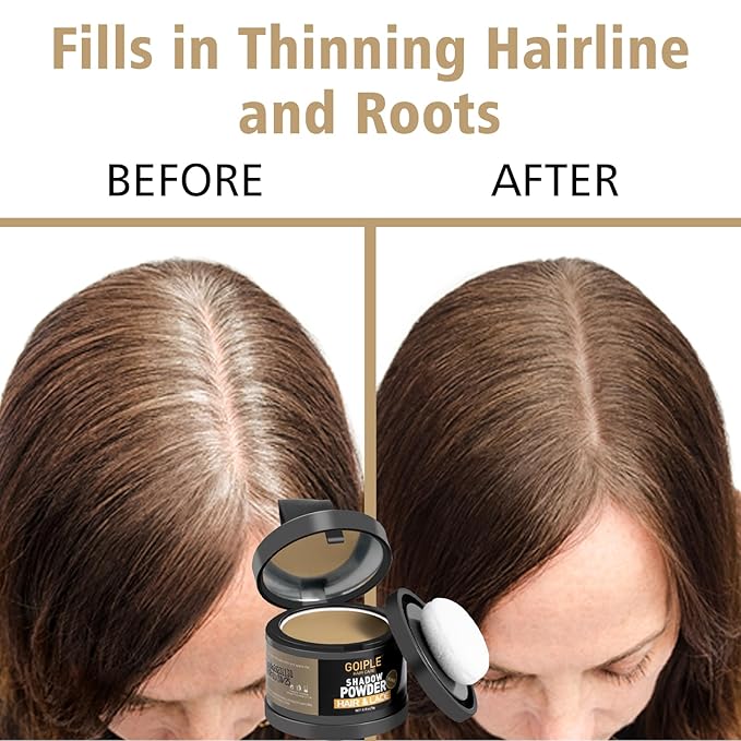 Root Cover Up Powder for Women - Light-Blonde Hair Fibers for Thinning Hair Shadow Powder, 2 Pack (Blonde)