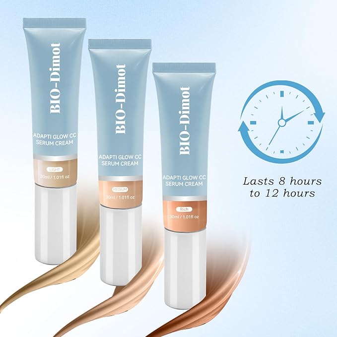 GROEI-CC Serum Cream – Color Correcting & Hydrating Formula for Radiant Skin – Available in Light, Medium, and Rich – 30ml / 1.01 fl oz (light)