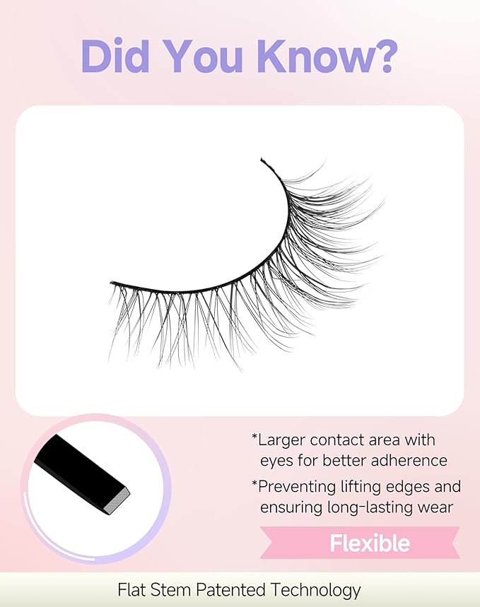 Lashes Natural Look Short False Eyelashes Wispy Flared-03
