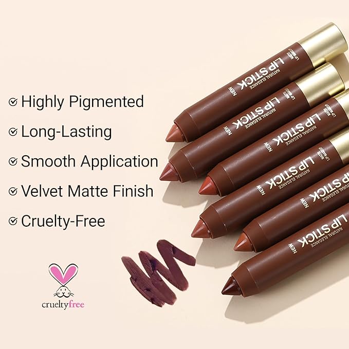 Erinde Matte Lipstick Lip Liner Crayon for Women, 24 Hour Lipstick Lip Liner Pencil, Neutral Lip Stick Lipliner Waterproof Long Lasting Smudge Proof, Vegan & Cruelty-Free, 06 Plum Berry