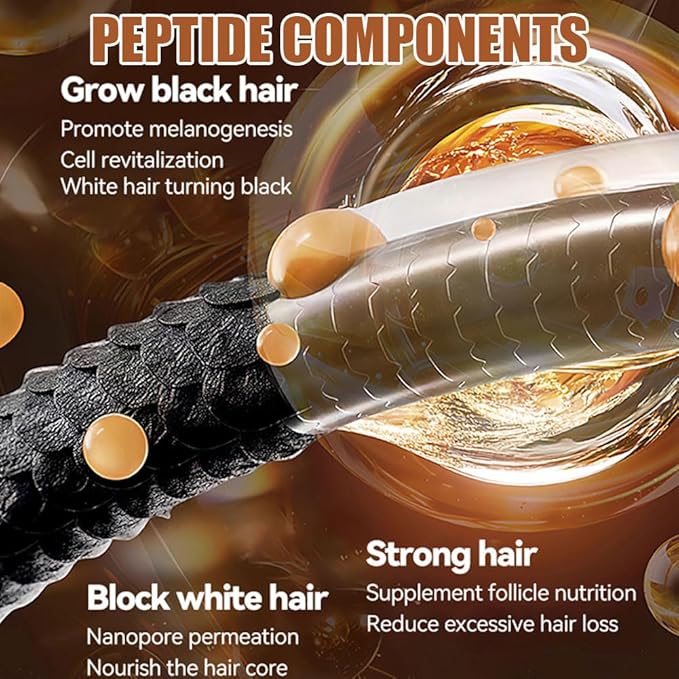 4 Pcs Peptide Hair Color Comb for Gray Hair,2 In 1 Peptide Hair Color Stick and Comb for Men Women,Instant,Moisturizing and Nourishing Unisex Hairs Concealer Sticks,Black Brown Coffee Wine Red