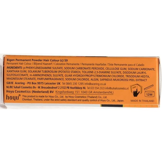 Bigen Permanent Powder Hair Color 59 Oriental Black 1 ea (Pack of 12)