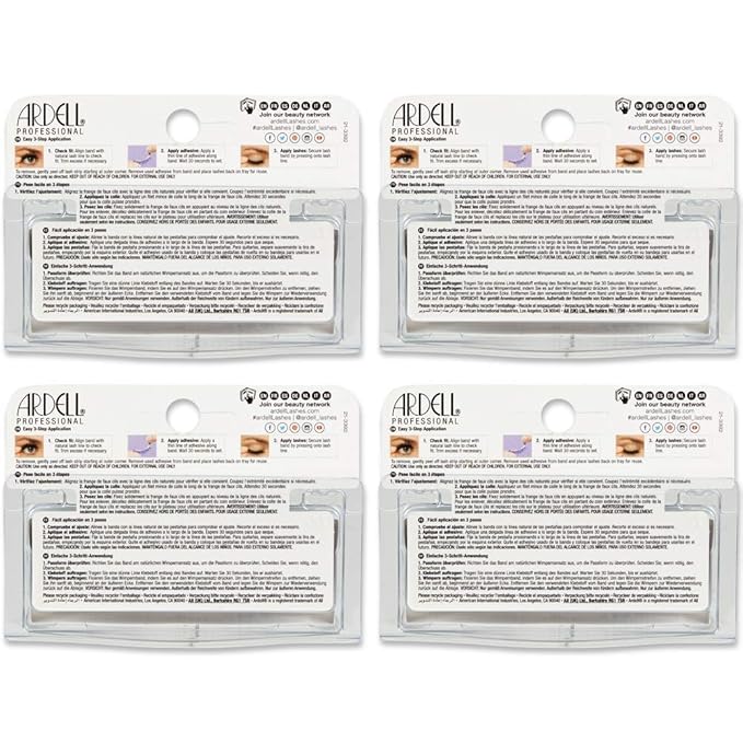 Ardell Lashes Natural 174 - Lightweight, Natural Looking False Eyelashes, Long-Lasting Strip Lash for Everyday Wear, 4 Pack