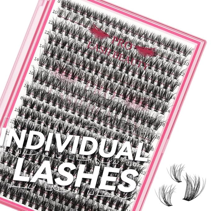 Lash CIusters 320Pcs Individual Lashes 3D Wispy Cluster Lashes Natural Look Eyelash Clusters Faux Mink Wispy Lashes 30D+40D-D Mixed DIY Lash Extension (3D Wispy-30D+40D-D,8-16mix)