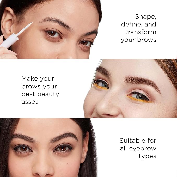 Arches and Halos Microfiber Tinted Brow Mousse - Richly Pigmented Eyebrow Shaper - Water Resistant Filler Pen - Vegan - Warm Brown - 0.11 oz