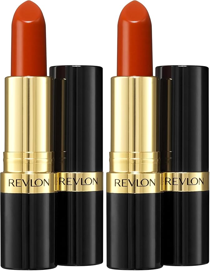 REVLON Super Lustrous Lipstick, Creamy Formula For Soft, Fuller-Looking Lips, Moisturized Feel, 750 Kiss Me Coral, 0.15 oz (Pack of 2)