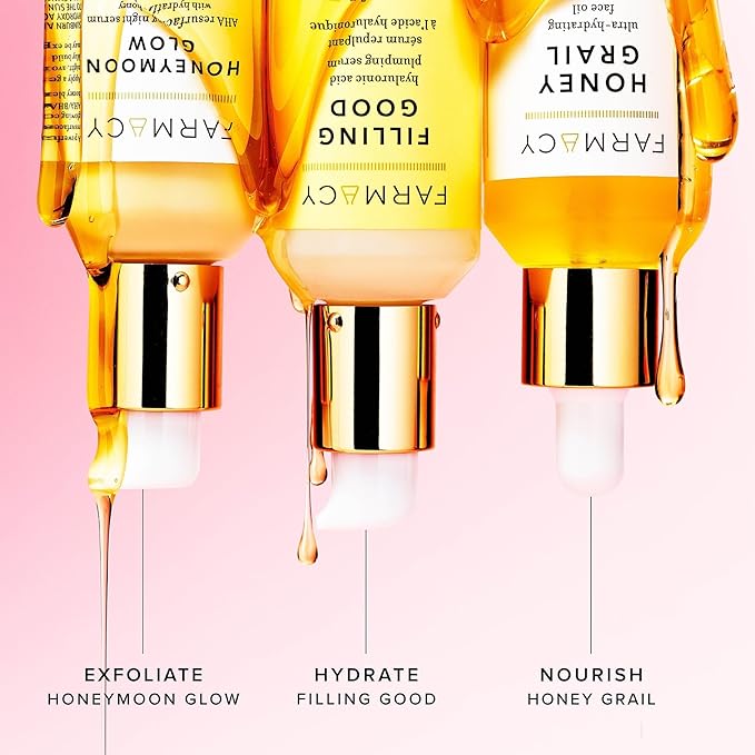 Farmacy Hydrating Face Oil - Honey Grail Nourishing Oil for Skin & Hair - Infused with Sea Buckthorn Oil, Rosehip Oil & Buckwheat Honey to Moisturize & Maintain a Healthy Skin Barrier (30ml)