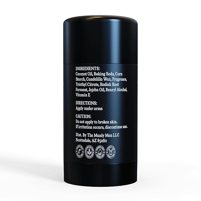 Deodorant for Men - Aluminum Free Mens Deodorant, Travel Size Natural Deodorants, Sweat Protection for Underarm, Stain-Free Deodorants, Made in USA, 3.2oz (2 Pack, Bootlegger Bourbon)