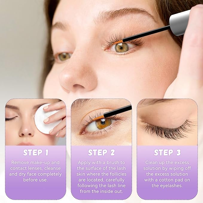 Lash Serum Natural & Vegan Eyelash Growth Serum for Longer, Thicker, Fuller Lashes Nourishing & Conditioning Formula Safe for Sensitive Eyes - 5ml