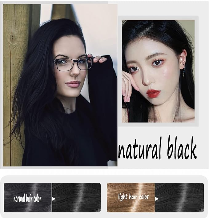 Black Hair Dye Shampoo YIZHONG  Hair Dye permanent For Women & Men Hair 3 In 1 Long Lasting Results (Instant Black
