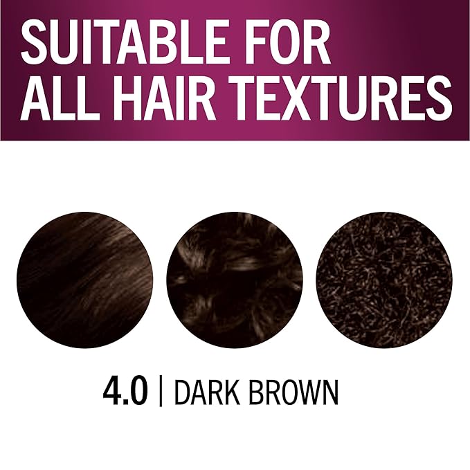 Schwarzkopf Keratin Root Permanent Hair Color Kit, 4.0 Dark Brown, 1-Application Root Touch-Up with Collagen & Vitamin B6, Complete Gray Coverage, Precision Brush, All Hair Types & Textures