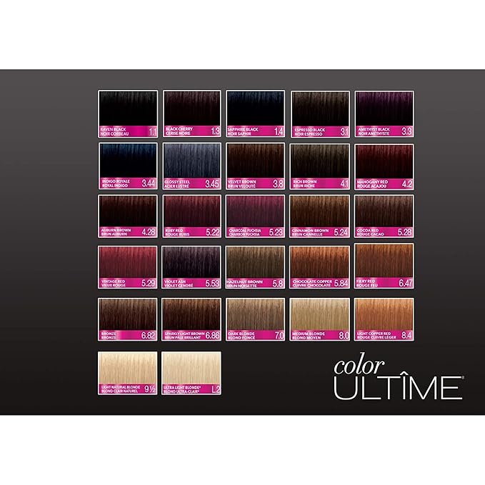 Schwarzkopf Color Ultime 3.3 Amethyst Black Hair Dye, Permanent Intense Black with Diamond Brilliance, Fade-Resistant, Covers Grays, All Hair Textures