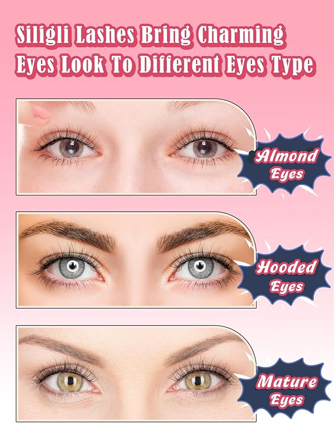 Natural Lashes False Eyelashes 12 MM Short Lashes WIspy 3D Volume Fake Eyelashes Pack C Curl Soft Eye Lash Strips with Thin Cotton Band 7 Pair False Lashes Siligli