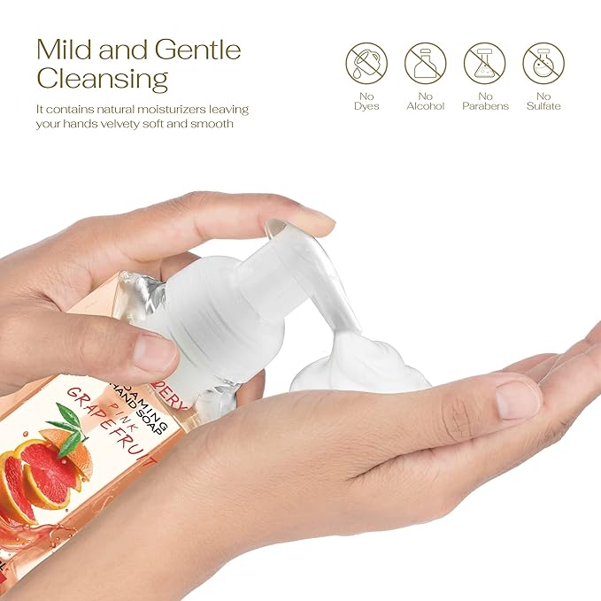 LOVERY Foaming Hand Soap-Pack of 3-Moisturizing Hand Soap with AloeVera & Essential Oils-Alcohol-Free Hand Wash in Honey Almond, PomegranatePeach, Lavender Jasmine Scent-Free Bracelet