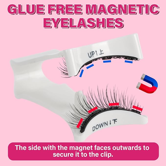 Magnetic Eyelashes Long Lasting And Reusable Magnetic Lashes 2 Pair 4 Magnets No Glue Needed False Eyelashes Waterproof,Cruelty Free,Easy To Wear(2 pair,Intimacy+Elation)