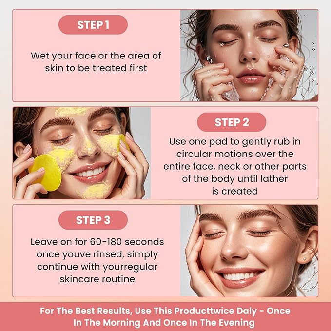 PIPIHUA Turmeric Kojic Acid Cleansing Pads: Turmeric Cleansing Pad for Dark Spots - Kojic Acid Exfoliating Face Scrub Pads for Face and Body (80PCS)