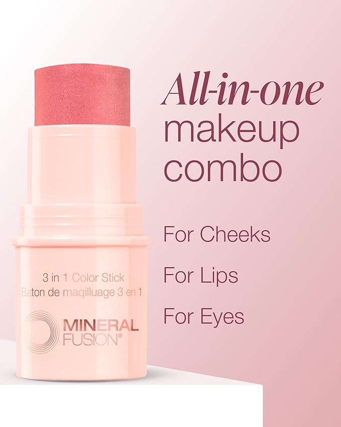 Mineral Fusion, Color Stick Rosette 3 In 1, 0.18 Ounce