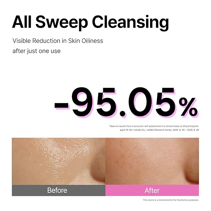 OVERLAPS Pink Desert Ectoin Pore Sweep Cleansing Oil | Gentle Oil Cleanser for Face, Makeup Blackhead Remover, Deep Cleansing, Korean Skin Care for Sensitive Skin, 6.76 fl.oz.