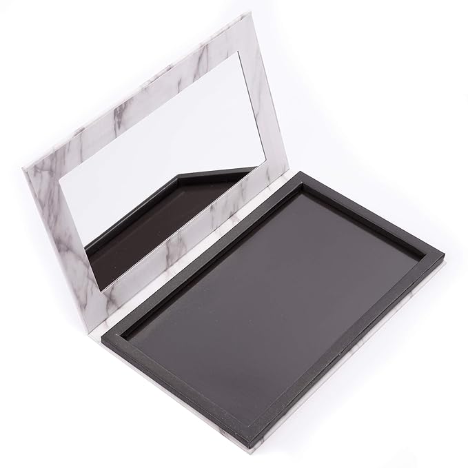 Allwon Magnetic Palette Marble Empty Makeup Palette with Mirror for Eyeshadow Lipstick Blush Powder (White)