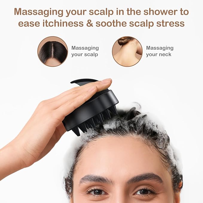 Electric Hair Scalp Massage Brush with Soft Silicone Bristles,3-Level Vibration,IPX6 Waterproof for Hair Growth & Dandruff Removal, Scalp Exfoliator(Light Green)