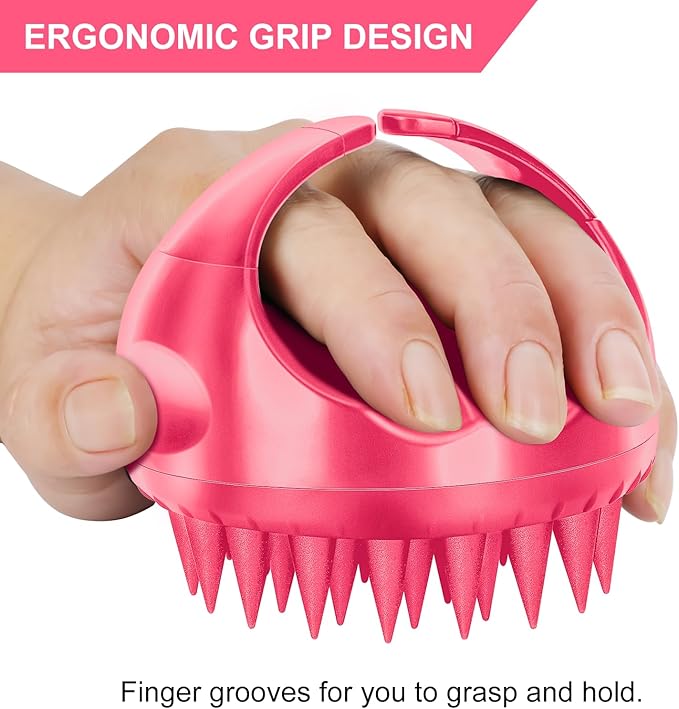 SetSail Hair Scalp Massager Shampoo Brush, Soft Silicone Hair Scalp Scrubber with Ergonomic Handle Dry and Wet Use Hair Scalp Brush for Hair Growth, Dandruff Removal, Blood Circulation for Women Men
