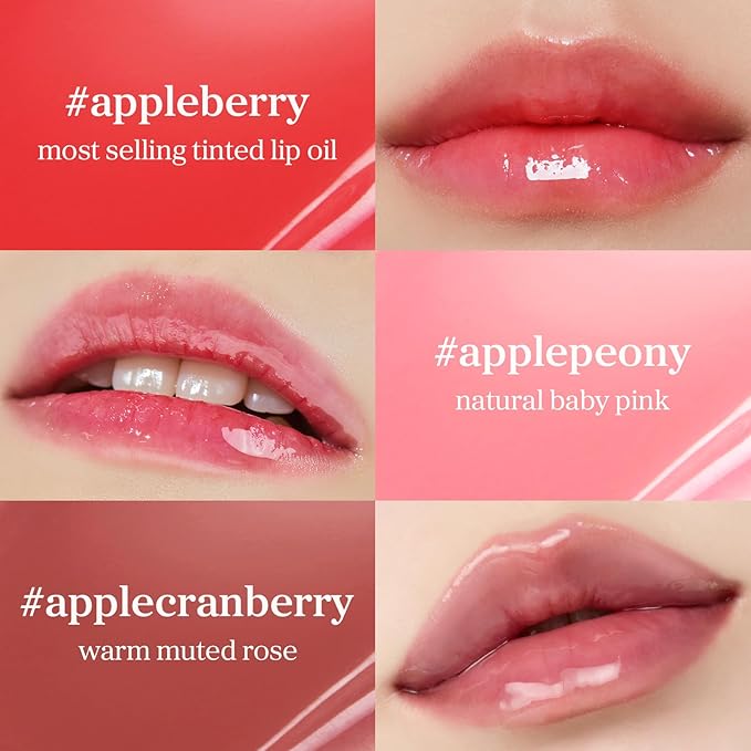 NOONI Korean Lip Oil Gift Set + Appletea + Applecherry Lip Oil