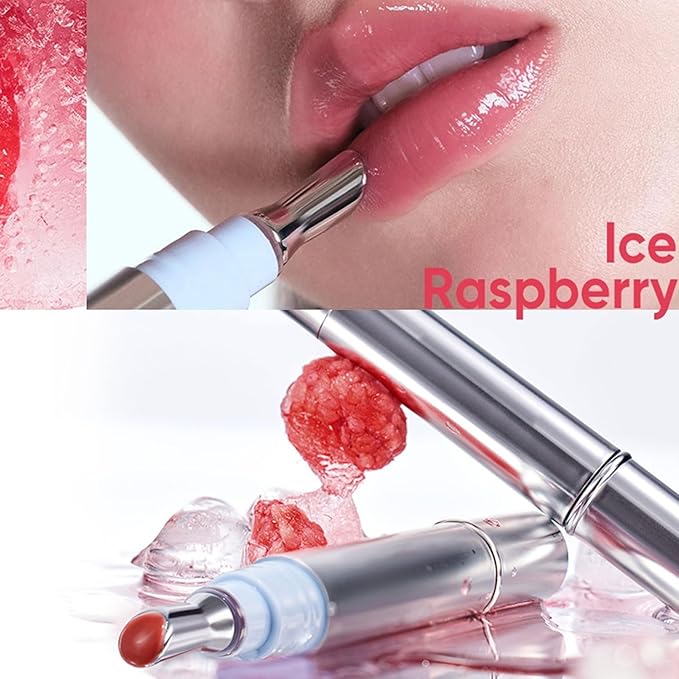 Ice Cool Essence Lip Glaze, Watery Essence Lip Gloss, Jelly Hydrating Mirror Liquid Lipstick with Metallic Brush Moisturizing Ice Watery Lip Gloss (G03 Snow pear ice)