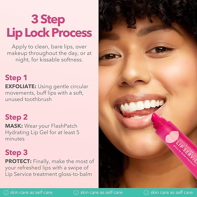 Patchology Lip Gloss for Women - Glossy, Clear Shine Hydrating Lip Balm with Aloe, Honey, Goji Berry Oil - Moisturizing Lip Treatment for Dry, Cracked Lips - Light, Clean for Soft, Smooth Lips (15ml)
