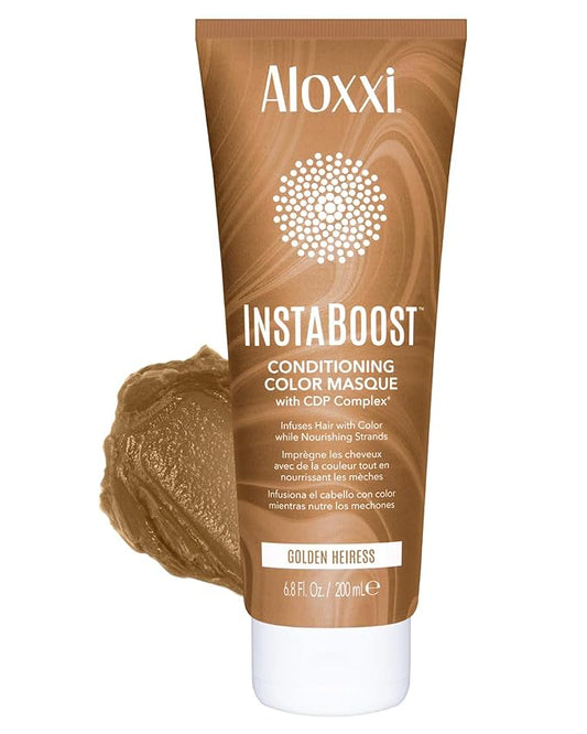 ALOXXI InstaBoost Conditioning Color Mask in Golden Heiress, Deposits Brown Color and Deeply Conditions Hair, 6.8 Fl Oz