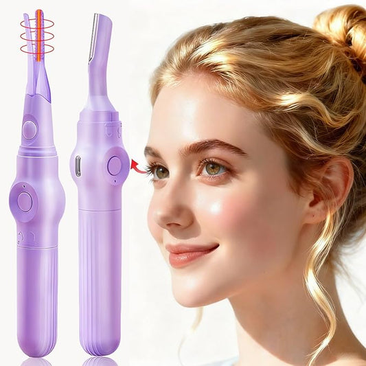 2-in-1 Multifunctional Heated Eyelash Curler & Eyebrow Trimmer for Women, Fast Heated Rechargeable Electric Eyelash Curler with 3 Heat Settings, 24H Long Lasting, Ideal Makeup Tool Gift