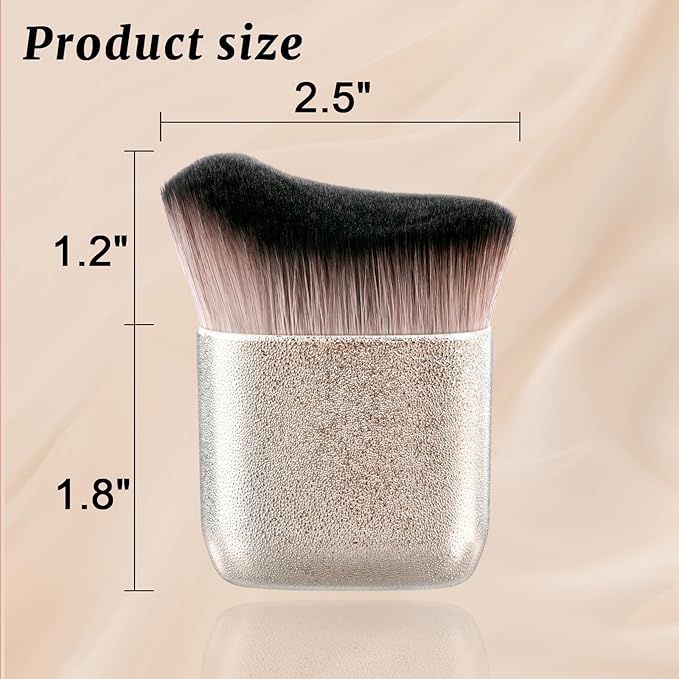 UNIMEIX Self Tanner Brush Sunscreen Body Makeup Brush Kabuki Blend Applicator Spray Tan Blending Beauty Brush for Body Coverage Perfector (Shiny Gold)