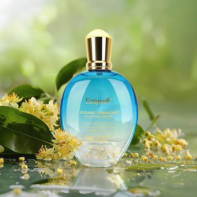 Hair Perfume for Women, Christmas Gift Birthday Gifts for Mom and girls, Leave In Conditioner Spray with Vitamin B5, Hair Care Fragrance, Hair Oil Mist, Oceanic Osmanthus, 2.5 fl oz