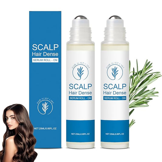 2PC Hair Growth Roll On Serum, Rosemary Hair Growth Serum Roll On, Strengthens Roots & Prevents Hair Fall, Achieve Thicker, Fuller Hair
