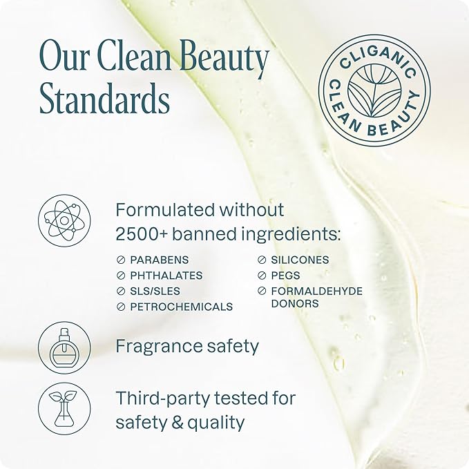 Cliganic Hydrating Gel Cleanser with Triple Botanical Complex® – Gentle Face Wash with Jojoba, Rosehip & Argan Oils – Removes Makeup & Impurities – Aloe Vera & Glycerin for Balanced, Glowing Skin 8oz