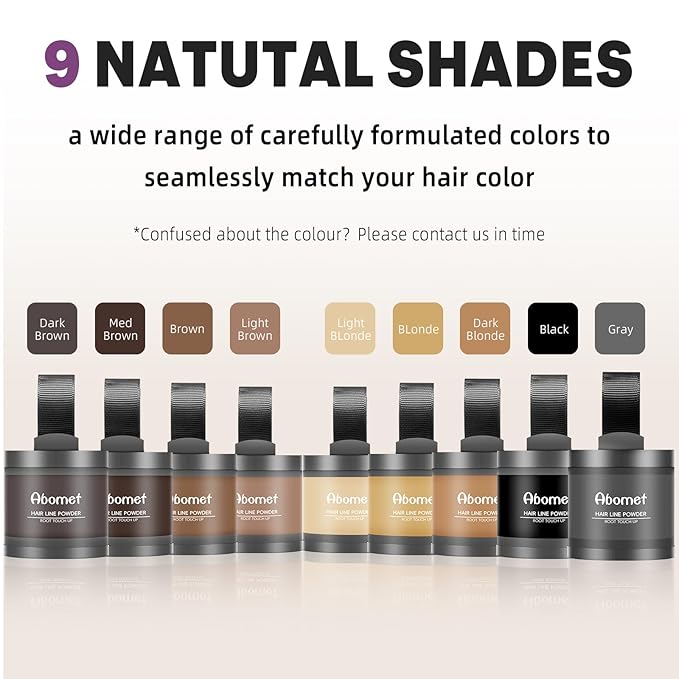 Hairline Powder Instantly Conceals HairLoss, Root Touch Up Hair Color Powder,Hair Toppers for Women Men, HairFibers for Thinning Hair, Root Cover Uplasting 24 hours (Gray, 0.35 Ounce)