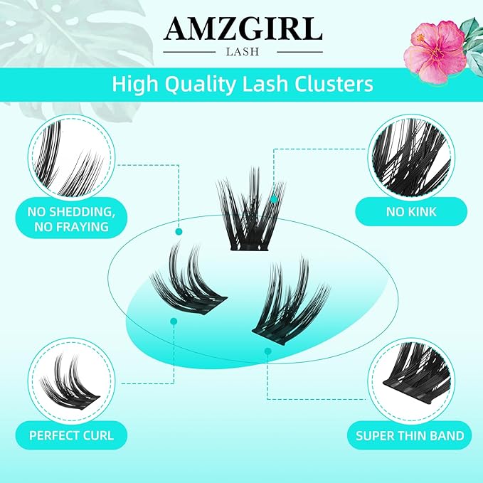 Lash Clusters Wet Look 168Pcs Eyelash Cluster Ultra-Thin Lash Band Eyelashes Extensions Spiky Anime Wide Span Lashes(Orchid,D-10mm)