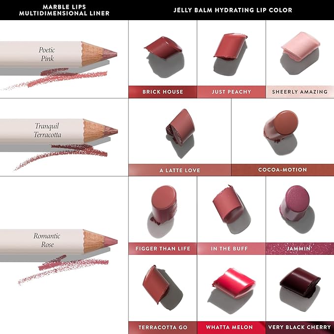 LAURA GELLER NEW YORK Jelly Balm Moisturizing Tinted Lip Color - Very Black Cherry - Hydrating Vitamin E - Semi-Shine Finish