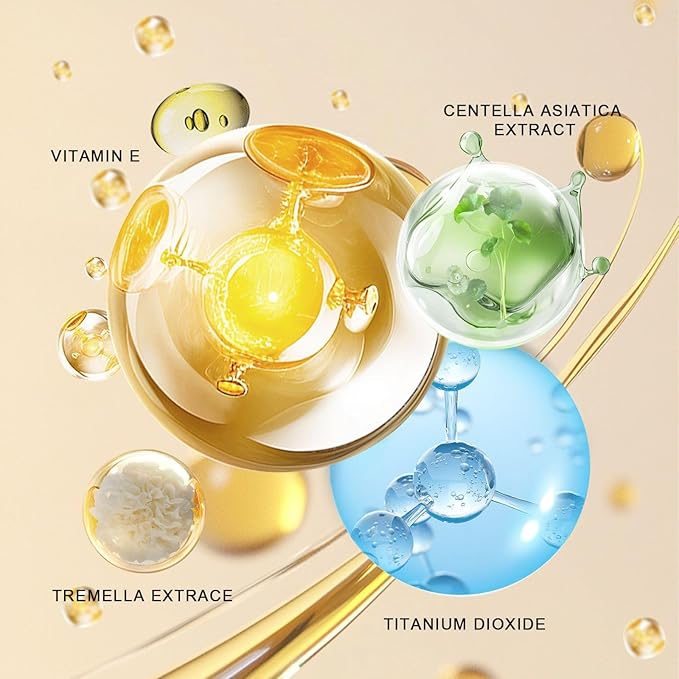Mushroom Head Air Cushion CC Cream - BB Cream Face Makeup for Mature Skin, Moisturizing Cover Balm Foundation & Long-Lasting Color Correcting Concealer, Even Skin Tone for All Skin Types (Buff Beige)