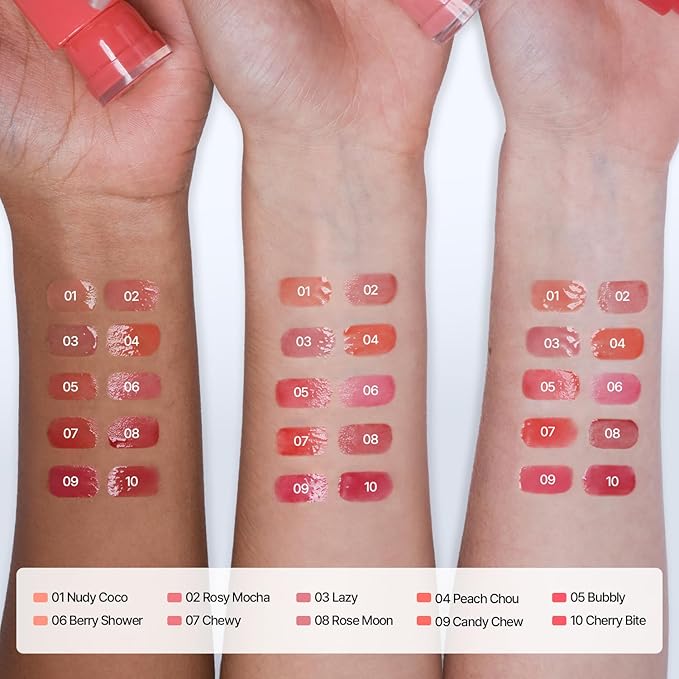 2aN Glaze Bouncing Tint – Lightweight, Moisturizing Lip Tint with High-Shine Finish, Smooth, Light Plumping, Comfortable Wear, Korean Makeup (Peach Chou, 0.16 oz)