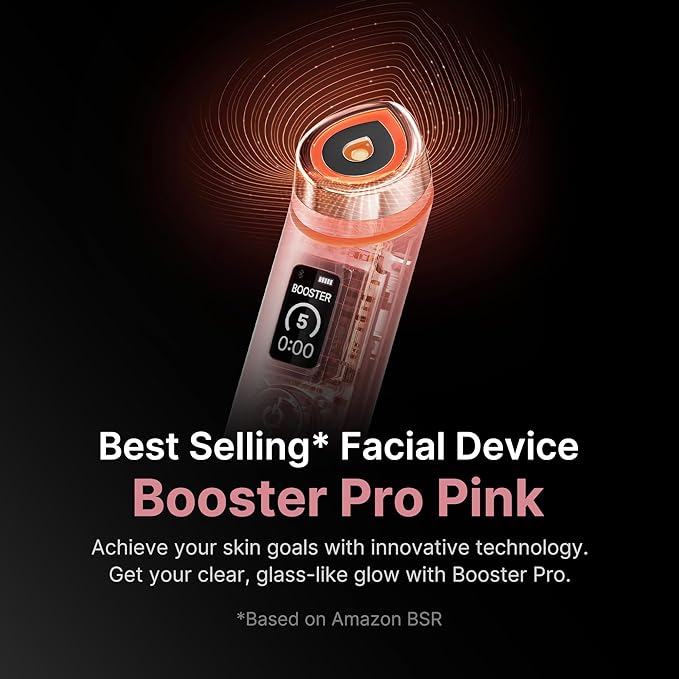 medicube Age-R Booster Pro Pink | 6-in-1 Real Glass Glow Beauty Massager | Looking Glass Skin | Korean Skin Care