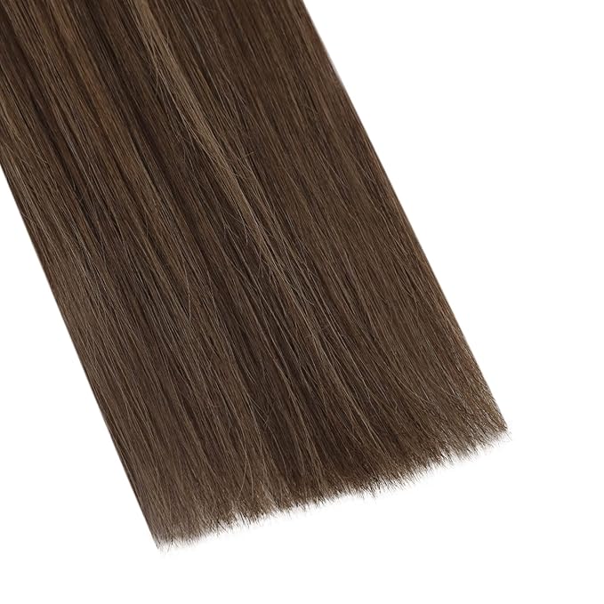 Full Shine U Tip Hair Extensions Human Hair Color 2 Darkest Brown Ombre 8 Ash Brown and 2 K Tip Hair Extensions Real Human Hair 16 Inch Keratin Utip Extensions 50 Grams