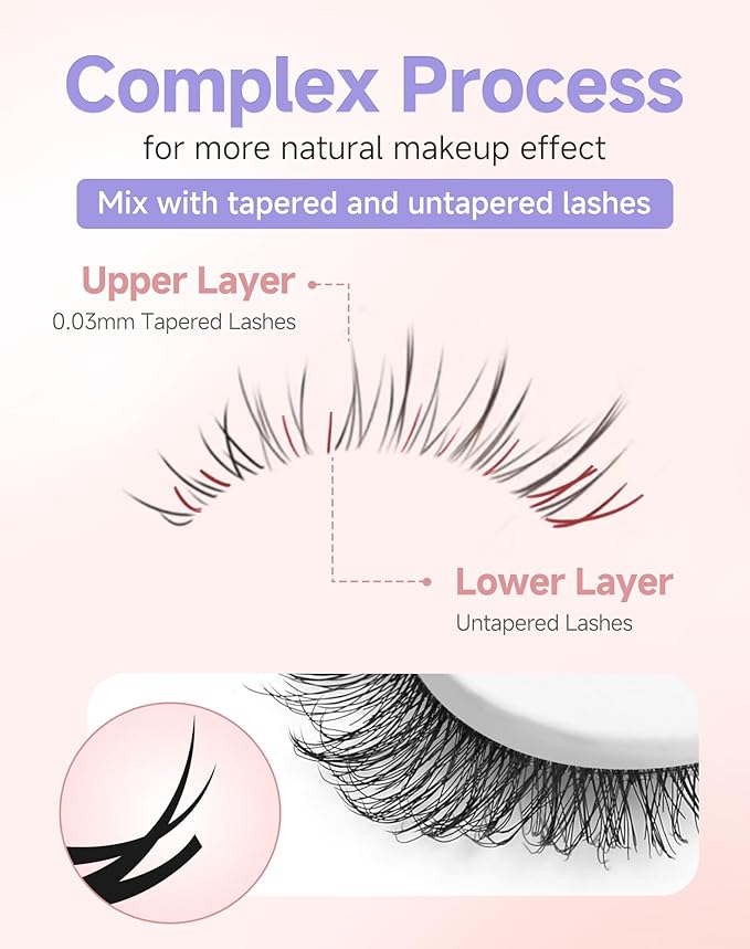 Natural Lashes Natural Eyelashes Natural Look Wispy Lashes Mink Lashes False Eyelashes Fake Eyelashes C Curl Lashes Strip Lashes Bright-02