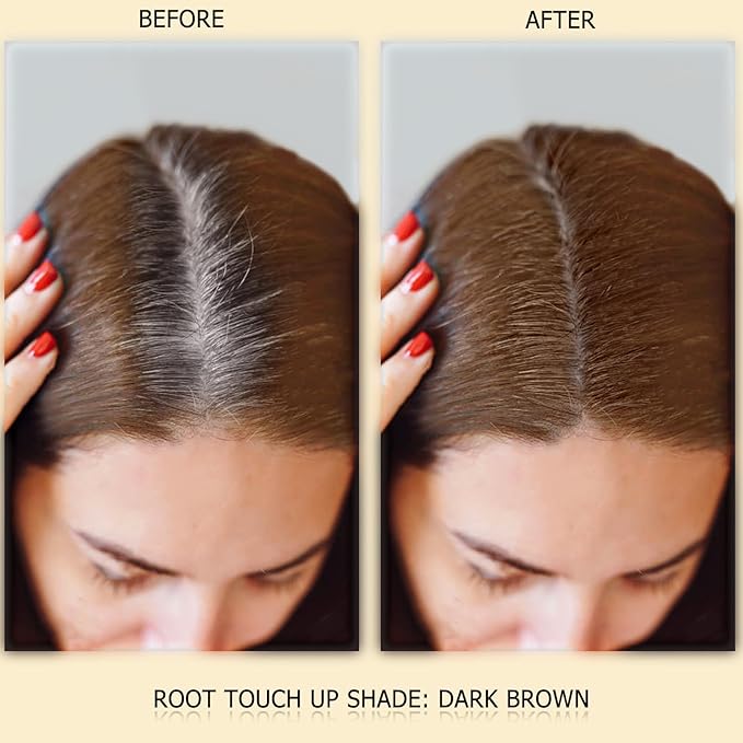 Root Touch Up Hair Color – 3 Color Blendable Hairline Powder for Gray Coverage, Root Cover Up & Thinning Edges – 48H Sweat Resistant, Natural Finish for Women & Men – Dark Brown