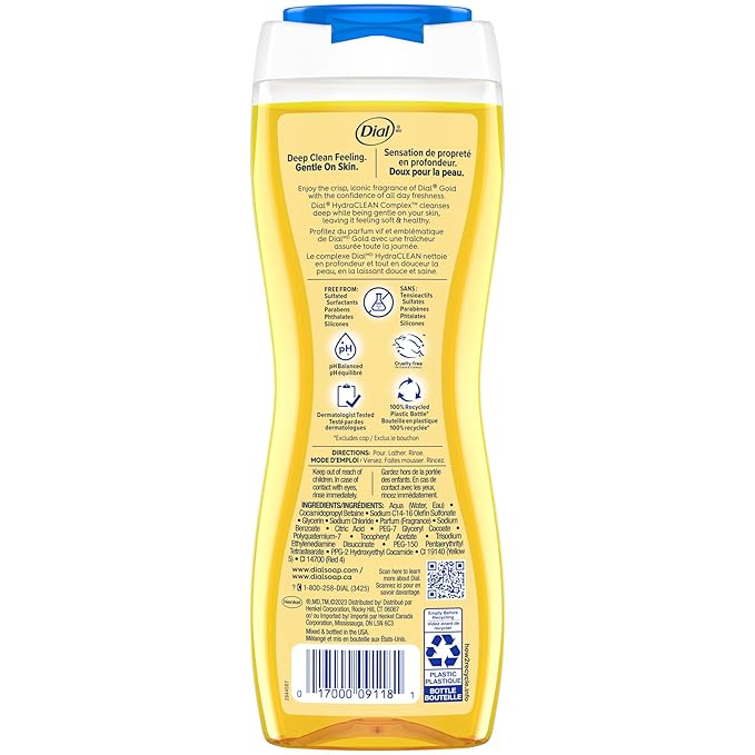 Dial Body Wash, Advanced Clean Gold, 16 fl oz, Pack of 6